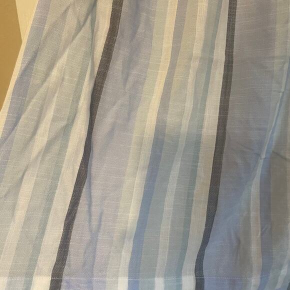 Cloth And Stone Off The Shoulder Top Size Medium Blue And White Short Sleeve - Picture 5 of 13